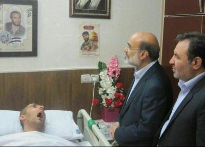 رئیس سازمان صداوسیما به دیدار شهید زنده لرستان رفت