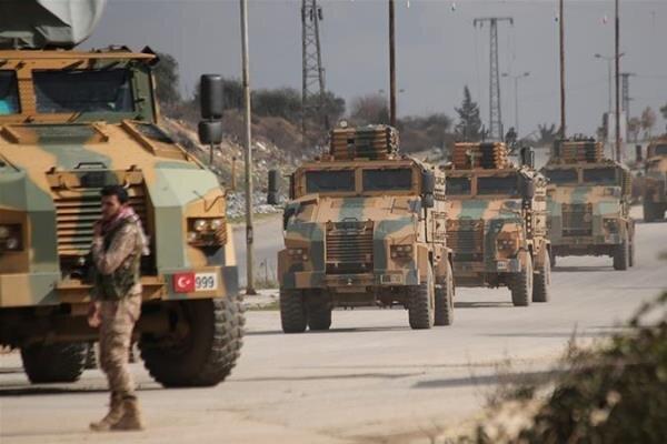 ورود ستون نظامی جدید ارتش ترکیه به ادلب سوریه