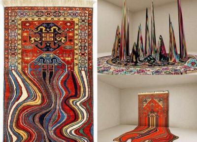 تصاویر ، طرح های شگفت انگیز هنرمند اهل باکو با الهام از فرش آذربایجان